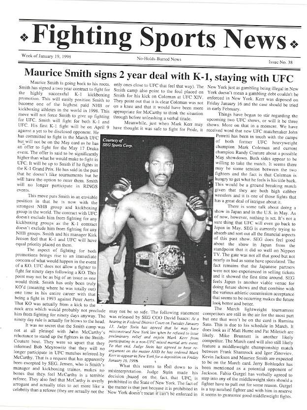 01/98 Fighting Sports News